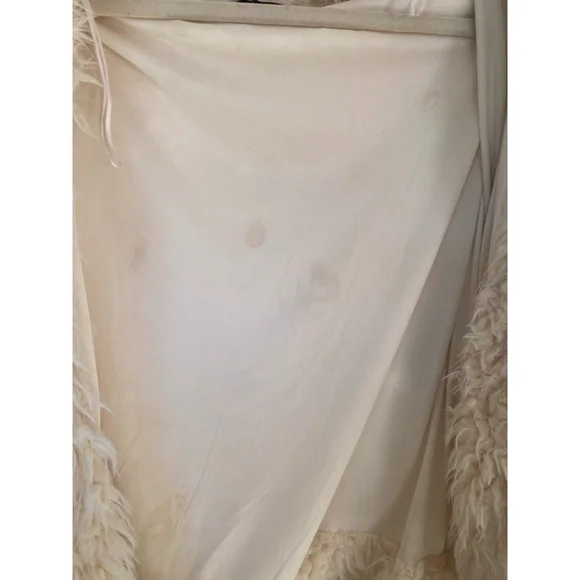 Love Tree Ivory Faux Fur Hooded Coat Quiet Luxury Feminine Parisian Eclectic S